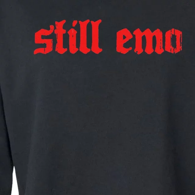 Soft Grunge Still Emo Cropped Pullover Crew