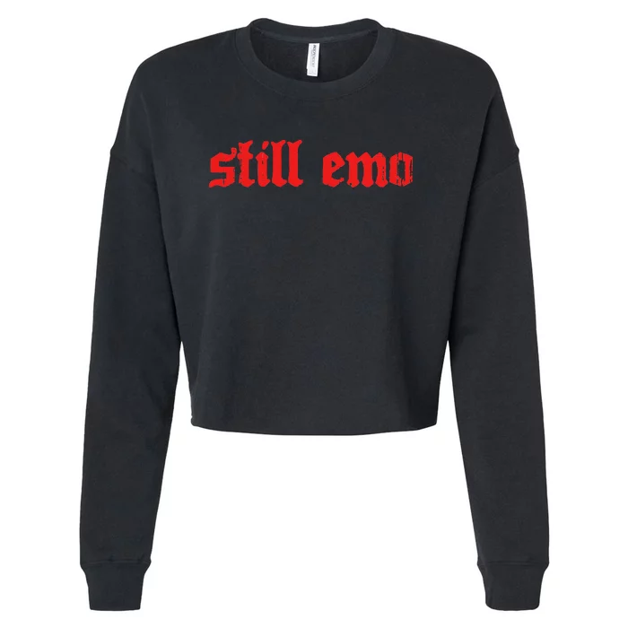 Soft Grunge Still Emo Cropped Pullover Crew