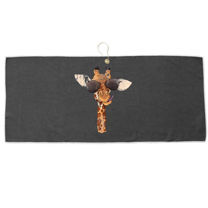 Sunglasses Giraffe Large Microfiber Waffle Golf Towel