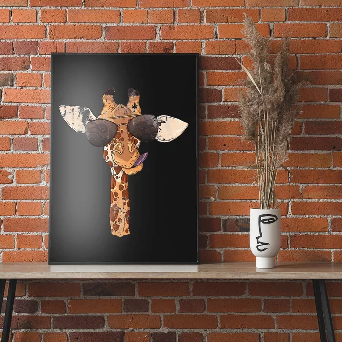 Sunglasses Giraffe Poster