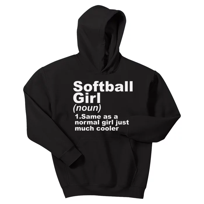 SOFTBALL GIRL Kids Hoodie