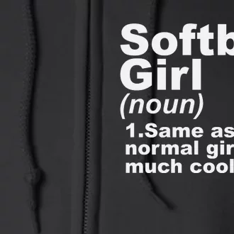 SOFTBALL GIRL Full Zip Hoodie