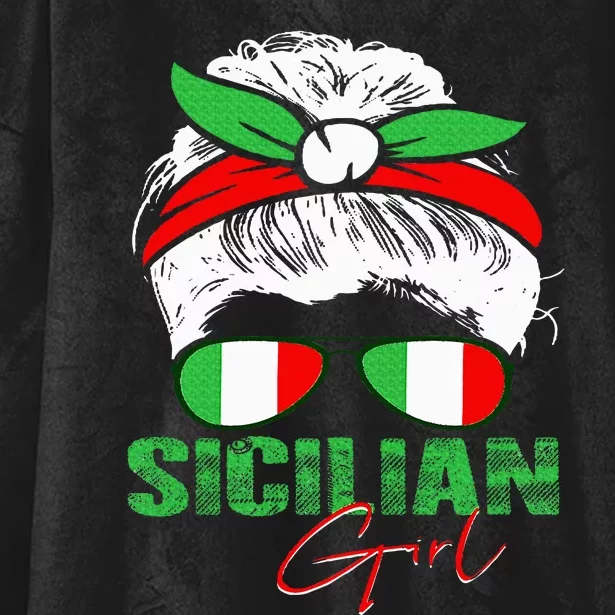 Sicilian Girl Sicily Hooded Wearable Blanket