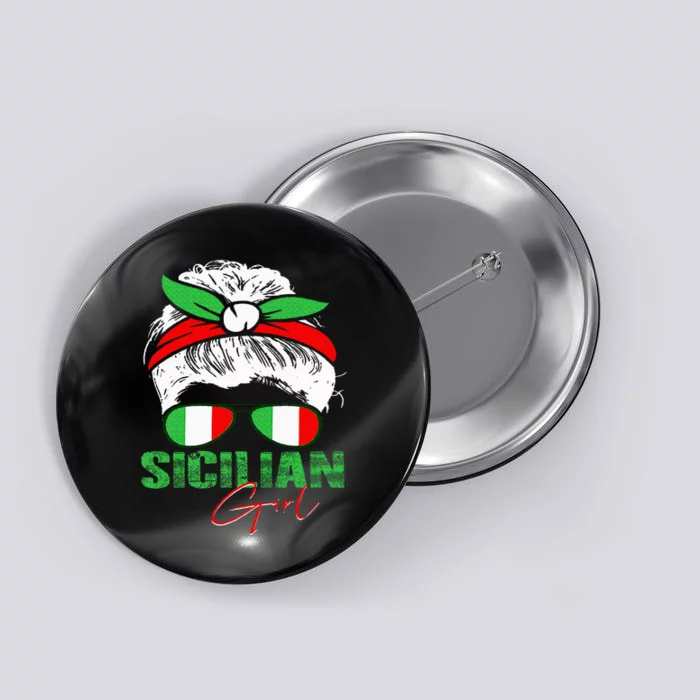 Sicilian Girl Sicily Button