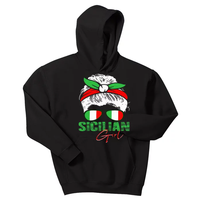 Sicilian Girl Sicily Kids Hoodie