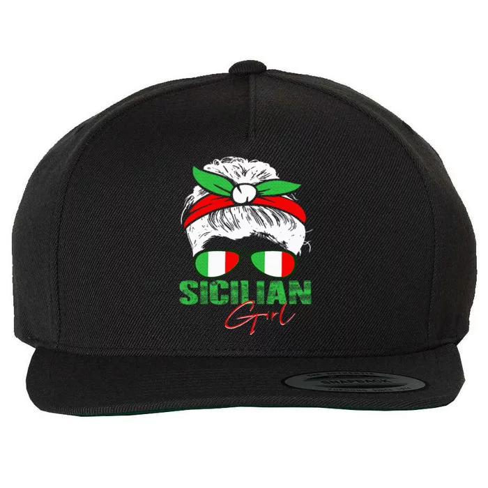 Sicilian Girl Sicily Wool Snapback Cap