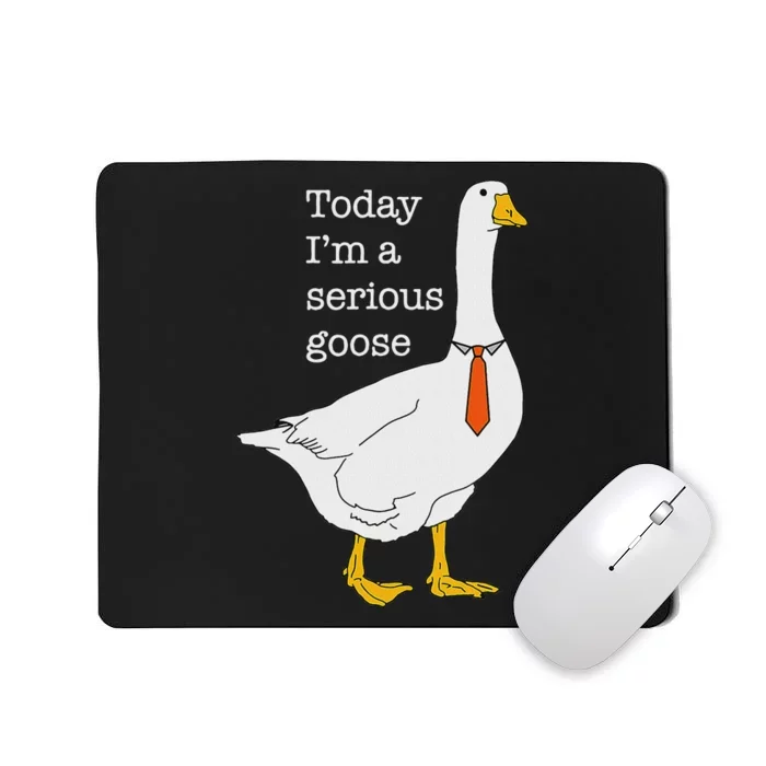 Serious Goose Silly Goose Funny Cute Design Mousepad