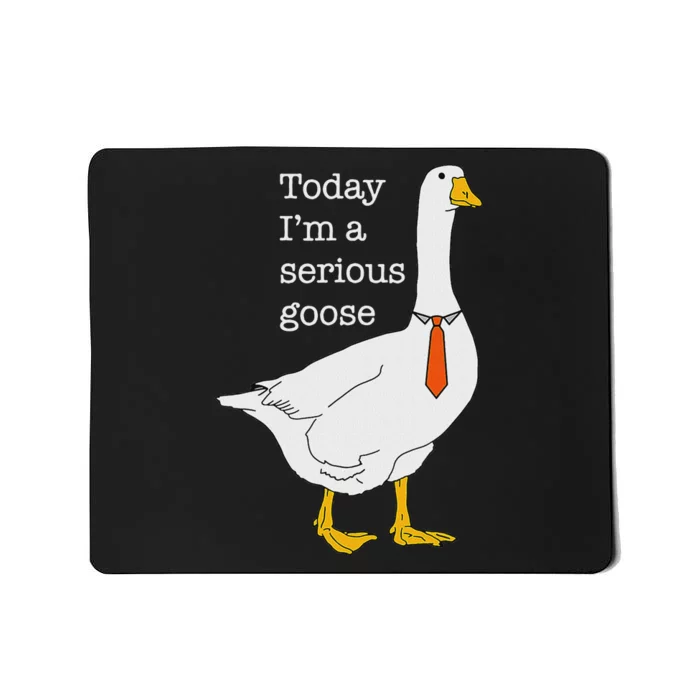 Serious Goose Silly Goose Funny Cute Design Mousepad