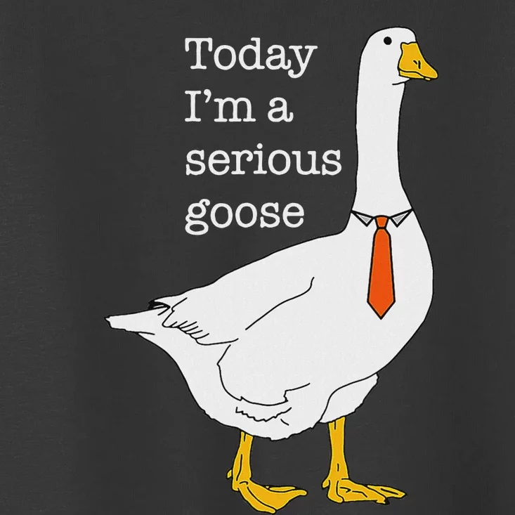 Serious Goose Silly Goose Funny Cute Design Toddler T-Shirt