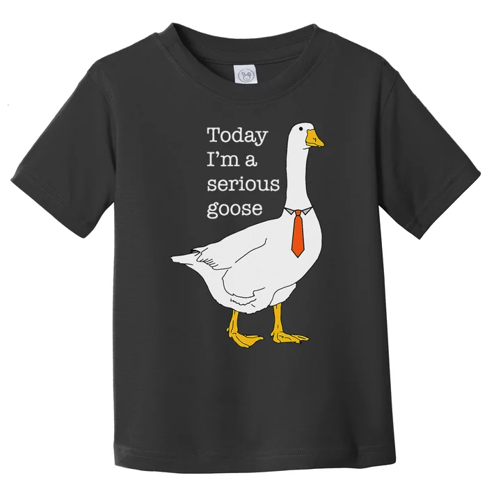 Serious Goose Silly Goose Funny Cute Design Toddler T-Shirt