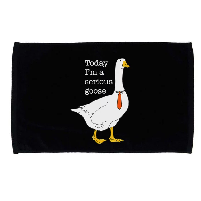 Serious Goose Silly Goose Funny Cute Design Microfiber Hand Towel