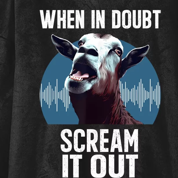 Screaming Goat Scream It Out Meme Face Goat Owner Farmer Hooded Wearable Blanket