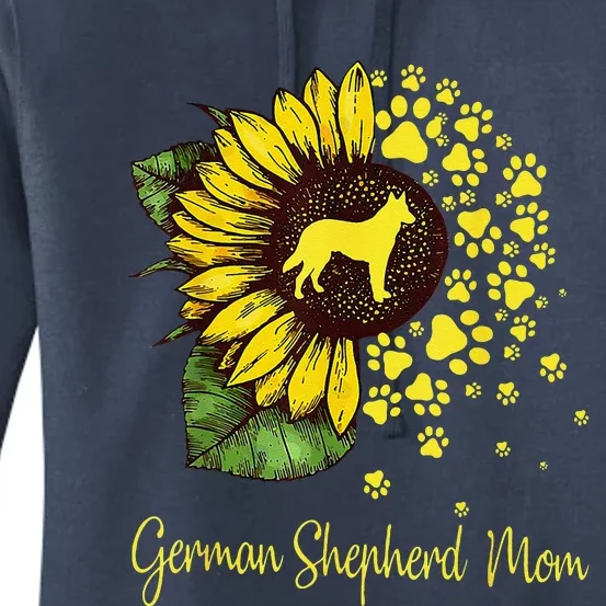 Sunflower German Shepherd Mom Dog Lover Mothers Day Gift Women's Pullover Hoodie