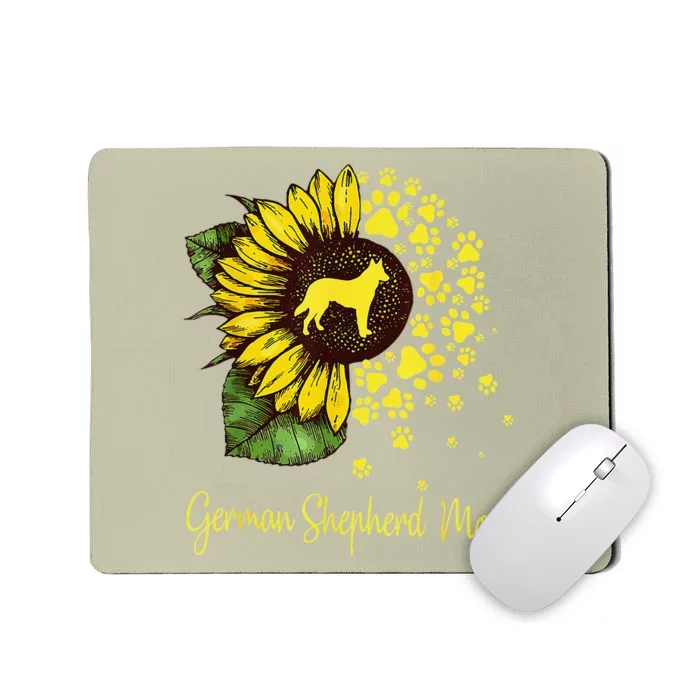 Sunflower German Shepherd Mom Dog Lover Mothers Day Gift Mousepad