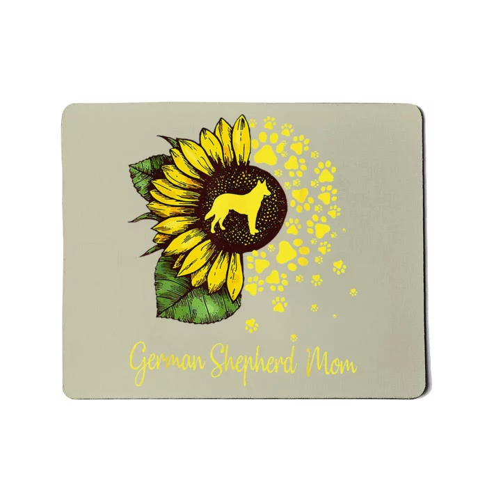 Sunflower German Shepherd Mom Dog Lover Mothers Day Gift Mousepad