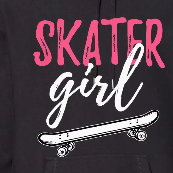 Skater Girl Skateboarding Skateboard Gift Premium Hoodie