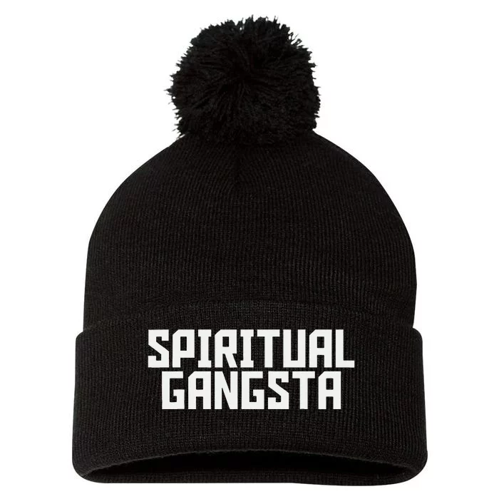 Spiritual Gangsta Spiritual Meditation Yoga Lover Pom Pom 12in Knit Beanie