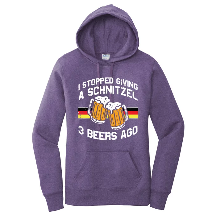 Stopped Giving Schnitzel Funny Bavaria Oktoberfest Women's Pullover Hoodie