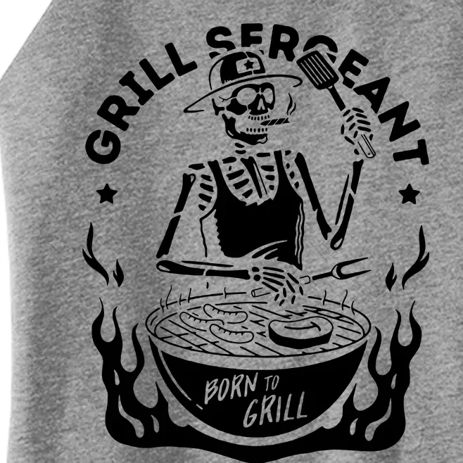 Slogan Grill Sergeant Born To Grill Women’s Perfect Tri Rocker Tank