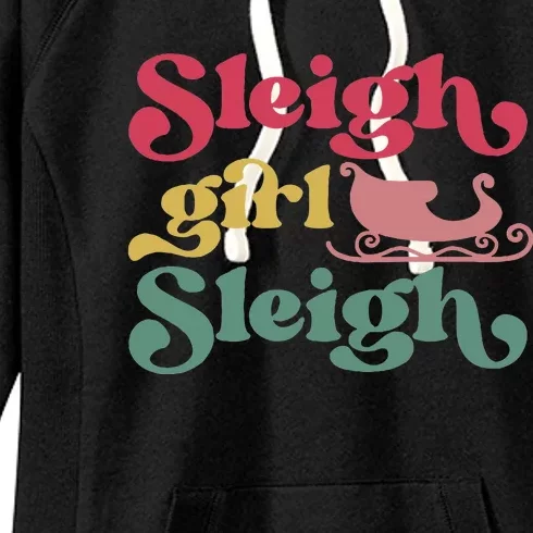 sleigh girl sleigh christmas Women's Fleece Hoodie