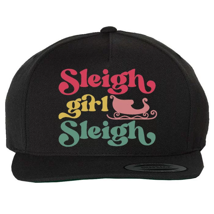 sleigh girl sleigh christmas Wool Snapback Cap