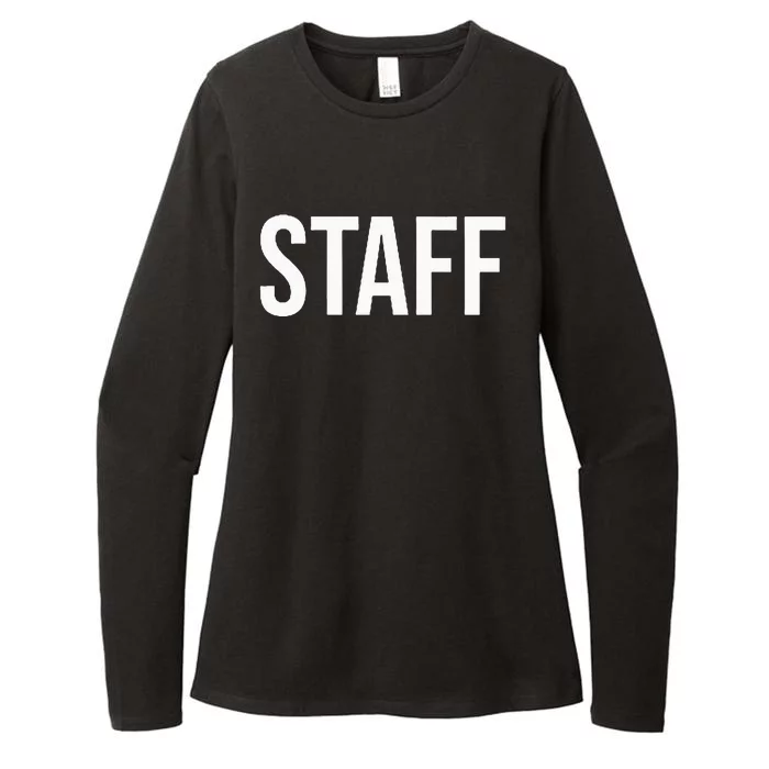 Staffer Gift Staff Double Sided Front And Back Womens CVC Long Sleeve Shirt