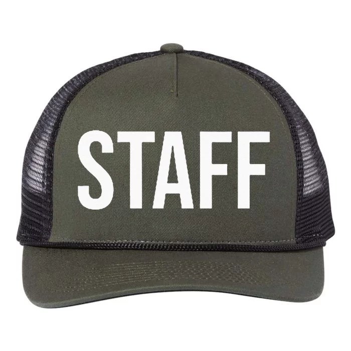 Staffer Gift Staff Double Sided Front And Back Retro Rope Trucker Hat Cap