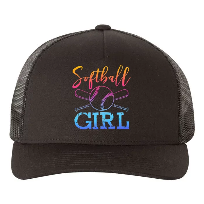 Softball Girls Softball Player Softball Girl Yupoong Adult 5-Panel Trucker Hat