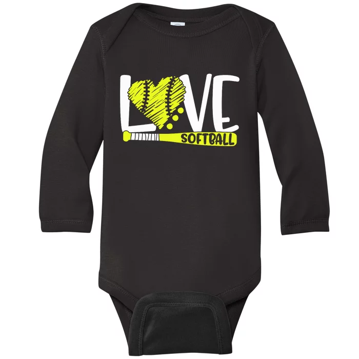 Softball Graphic Saying Shirts For Teen Girl And Women Baby Long Sleeve Bodysuit