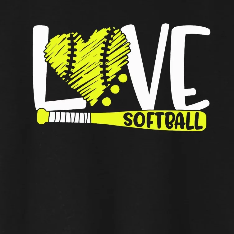 Softball Graphic Saying Shirts For Teen Girl And Women Women's Crop Top Tee