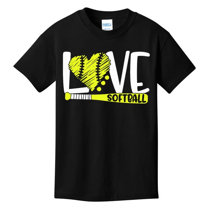 Softball Graphic Saying Shirts For Teen Girl And Women Kids T-Shirt