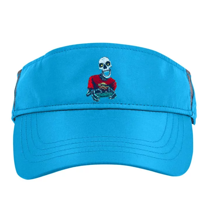 Scary Gamer Skeleton Playing Video Games Graphic Adult Drive Performance Visor