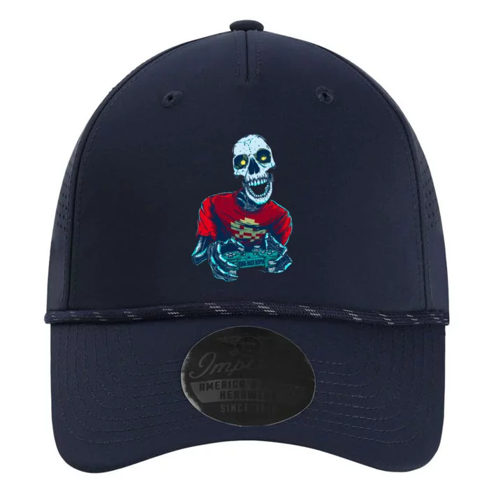 Scary Gamer Skeleton Playing Video Games Graphic Performance The Dyno Cap