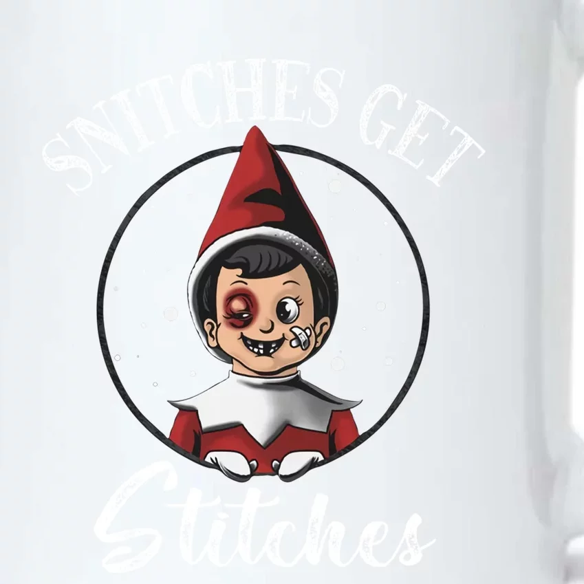 Snitches Get Stitches The Elf Xmas Christmas Black Color Changing Mug