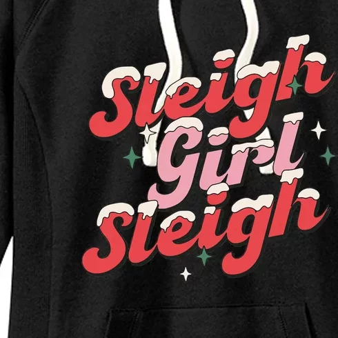 sleigh girl sleigh christmas Women's Fleece Hoodie