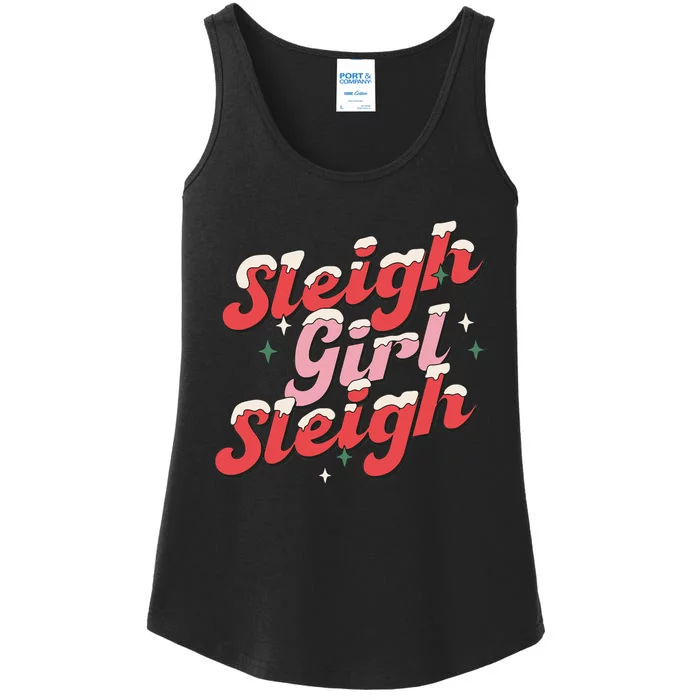 sleigh girl sleigh christmas Ladies Essential Tank