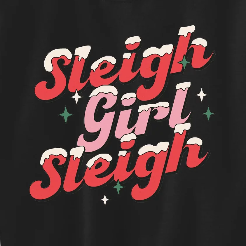 sleigh girl sleigh christmas Kids Sweatshirt