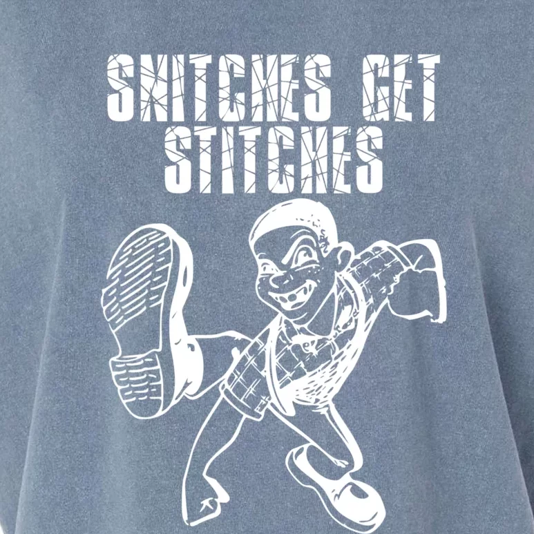 Snitches Get Stitches Garment-Dyed Women's Muscle Tee