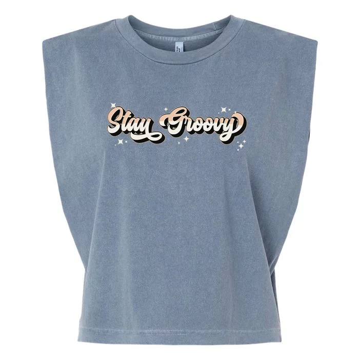 Stay Groovy Garment-Dyed Women's Muscle Tee