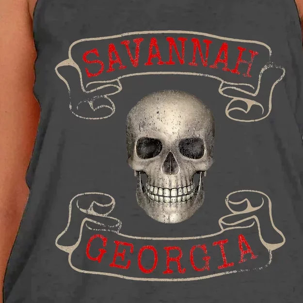 Savannah Georgia Women's Knotted Racerback Tank