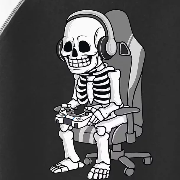 Spooky Gaming Skeleton Costume Toddler Fine Jersey T-Shirt