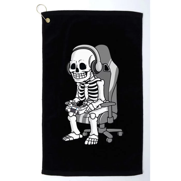 Spooky Gaming Skeleton Costume Platinum Collection Golf Towel