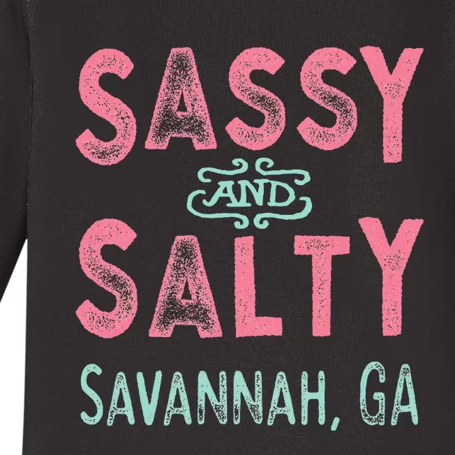 Savannah Georgia Sassy Souvenir Baby Long Sleeve Bodysuit