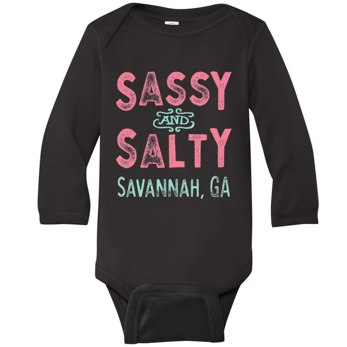 Savannah Georgia Sassy Souvenir Baby Long Sleeve Bodysuit