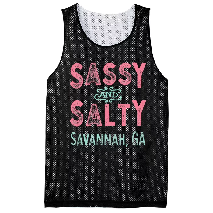 Savannah Georgia Sassy Souvenir Mesh Reversible Basketball Jersey Tank