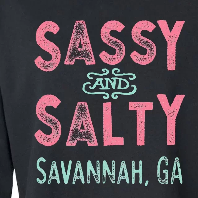 Savannah Georgia Sassy Souvenir Cropped Pullover Crew