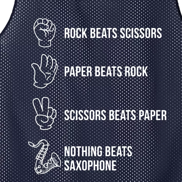 Saxophone Gift Mesh Reversible Basketball Jersey Tank