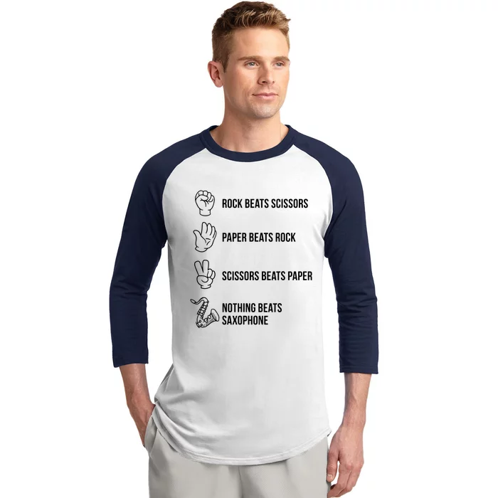 Saxophone Gift Baseball Sleeve Shirt