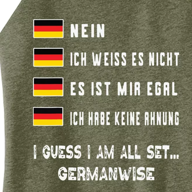 Speaking German Shirts Funny Deutsch Student German Language Women’s Perfect Tri Rocker Tank