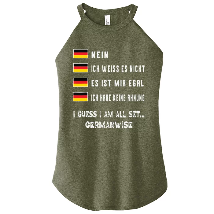 Speaking German Shirts Funny Deutsch Student German Language Women’s Perfect Tri Rocker Tank